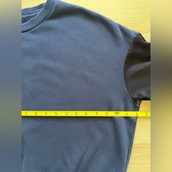 Nation x SoulCycle Cropped Sweatshirt Navy Contrast Sleeve M - Picture 9 of 12